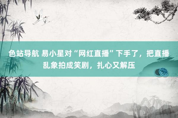 色站导航 易小星对“网红直播”下手了，把直播乱象拍成笑剧，扎心又解压