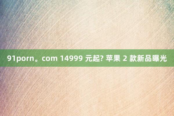 91porn。com 14999 元起? 苹果 2 款新品曝光