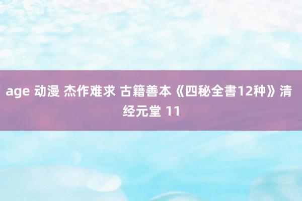 age 动漫 杰作难求 古籍善本《四秘全書12种》清 经元堂 11